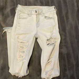 american eagle light wash jeans skinny size 2
